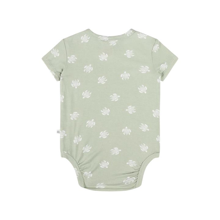 Comfy Short Sleeve Bodysuit - Turtle