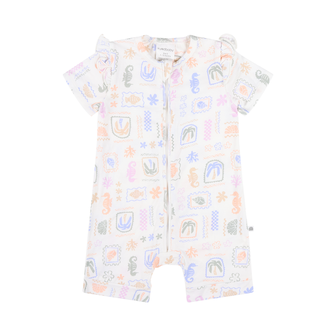 Onesie | Day or Night Short Sleeve with Frill - Resort