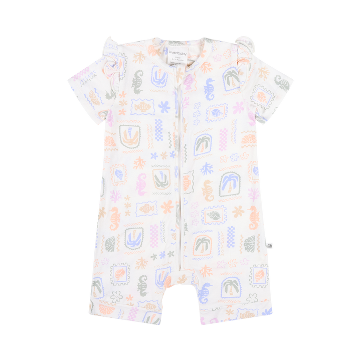 Onesie | Day or Night Short Sleeve with Frill - Resort
