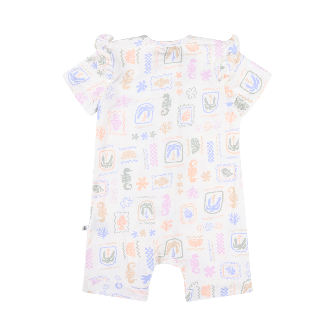 Onesie | Day or Night Short Sleeve with Frill - Resort