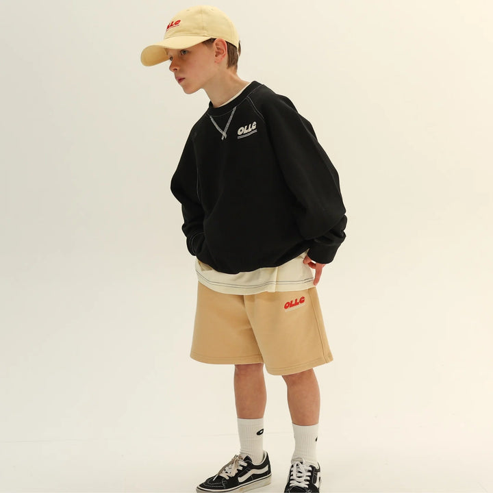 Retro Raglan Sweat - Black
