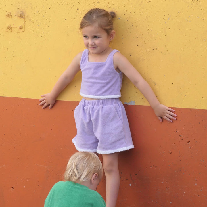 Terry Towelling Set - Lilac