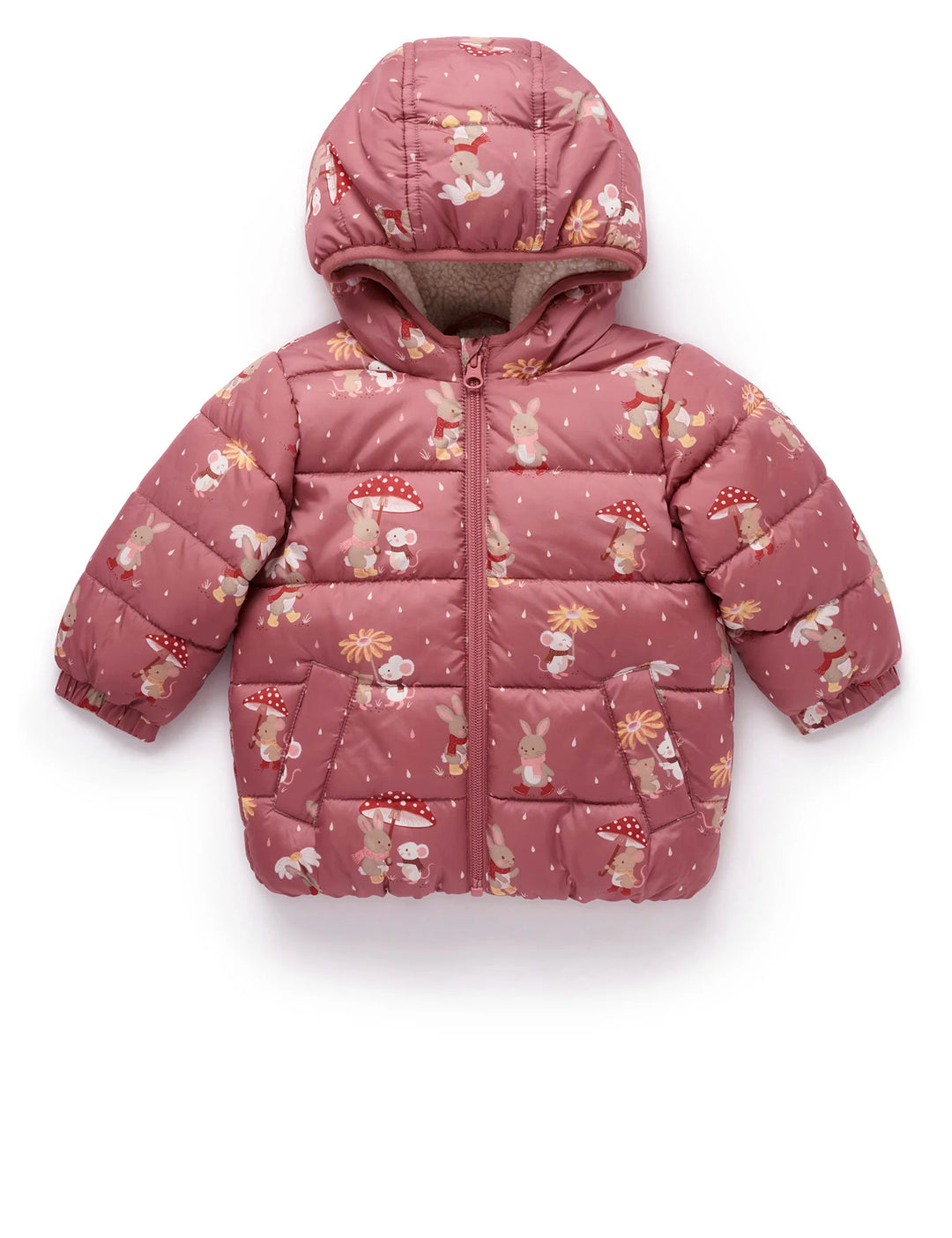 Shearling Lined Puffer Jacket - Umbrella