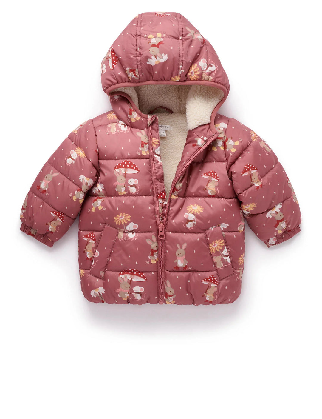 Shearling Lined Puffer Jacket - Umbrella