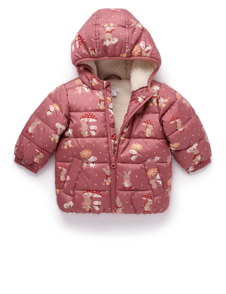 Shearling Lined Puffer Jacket - Umbrella