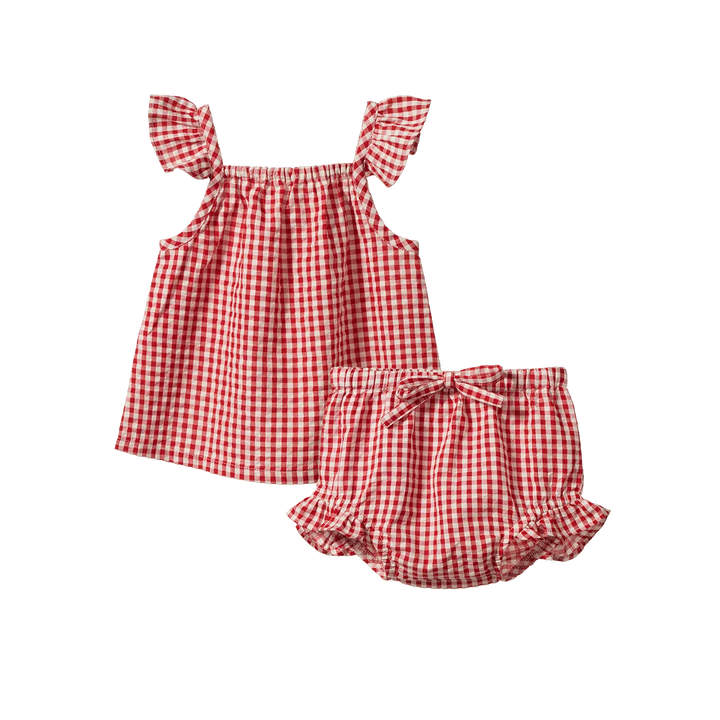 Petal Set - Red Gingham