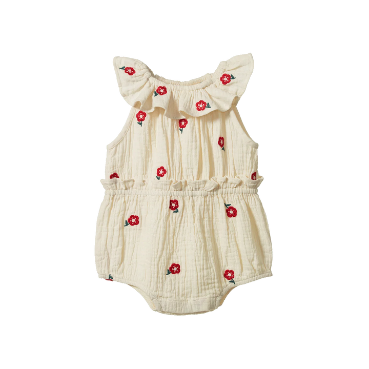 Plum Suit Muslin - Red Flora