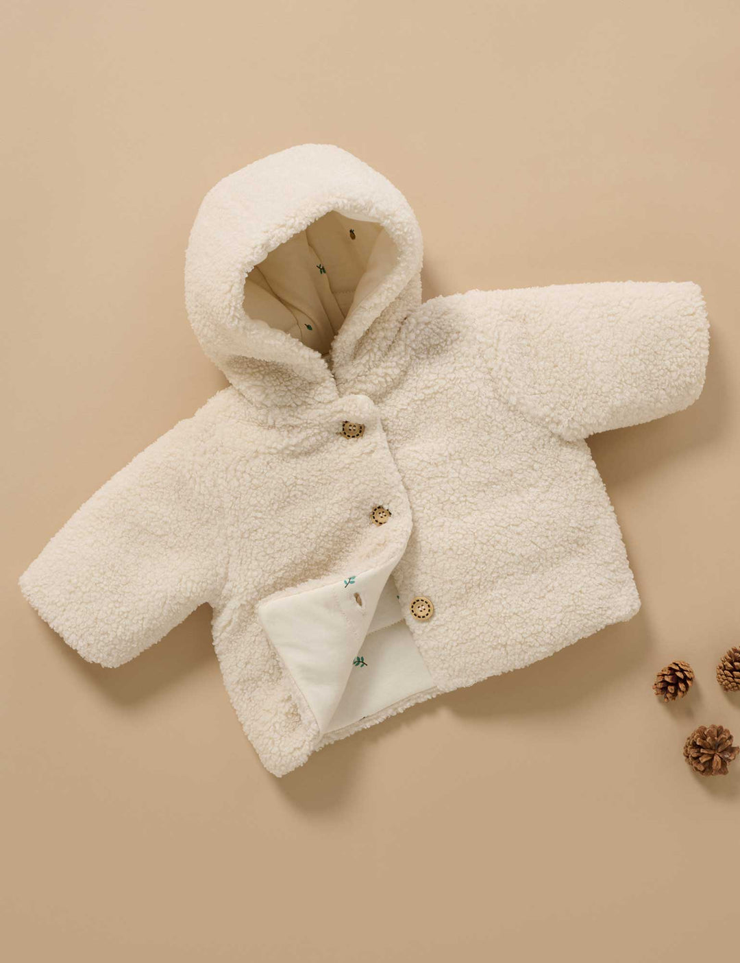 Shearling Padded Jacket - Wheat