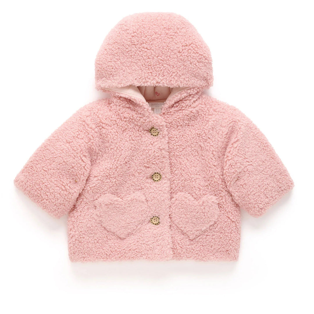 Shearling Padded Jacket - Blush