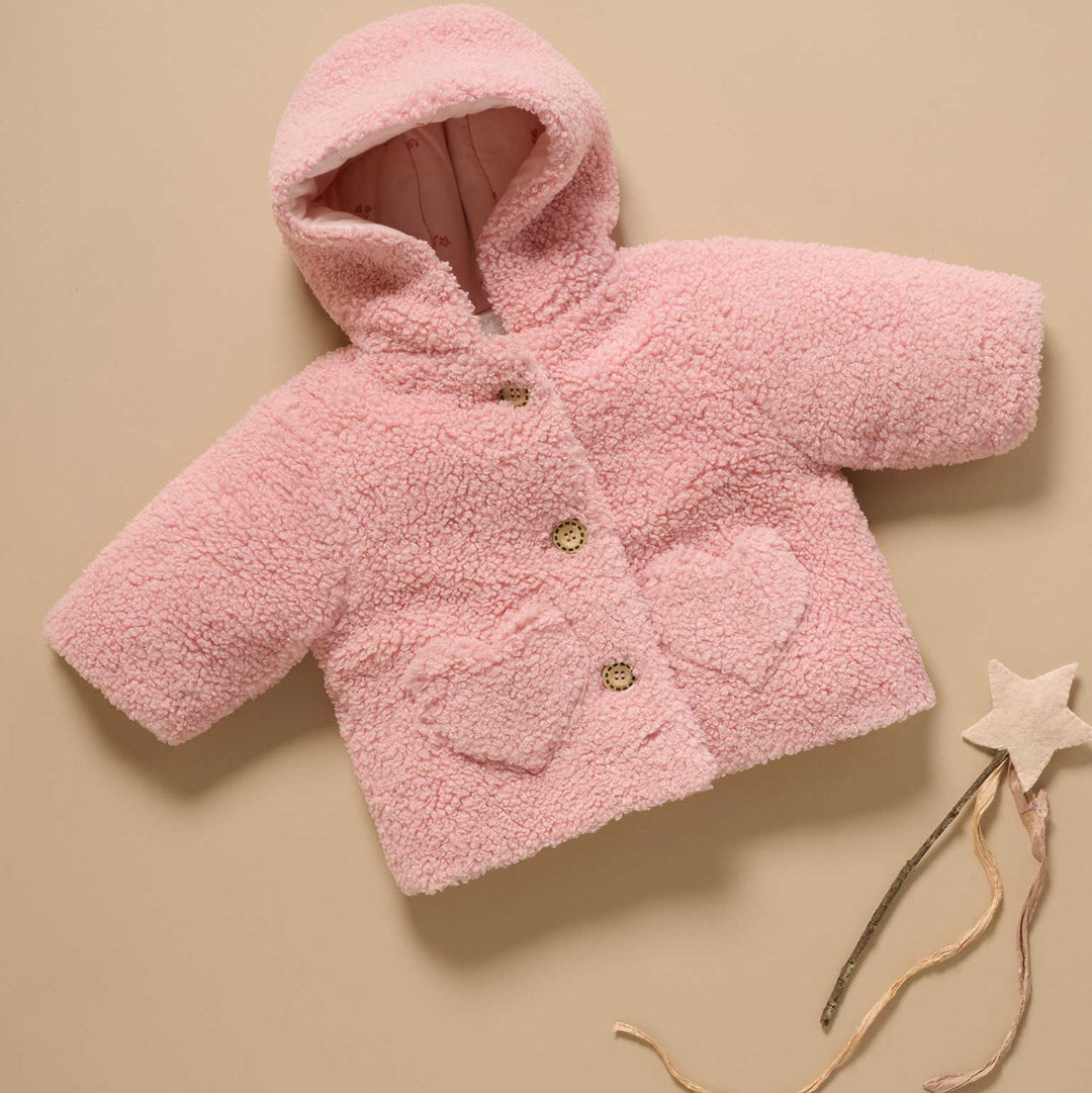 Shearling Padded Jacket - Blush
