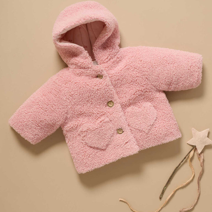 Shearling Padded Jacket - Blush