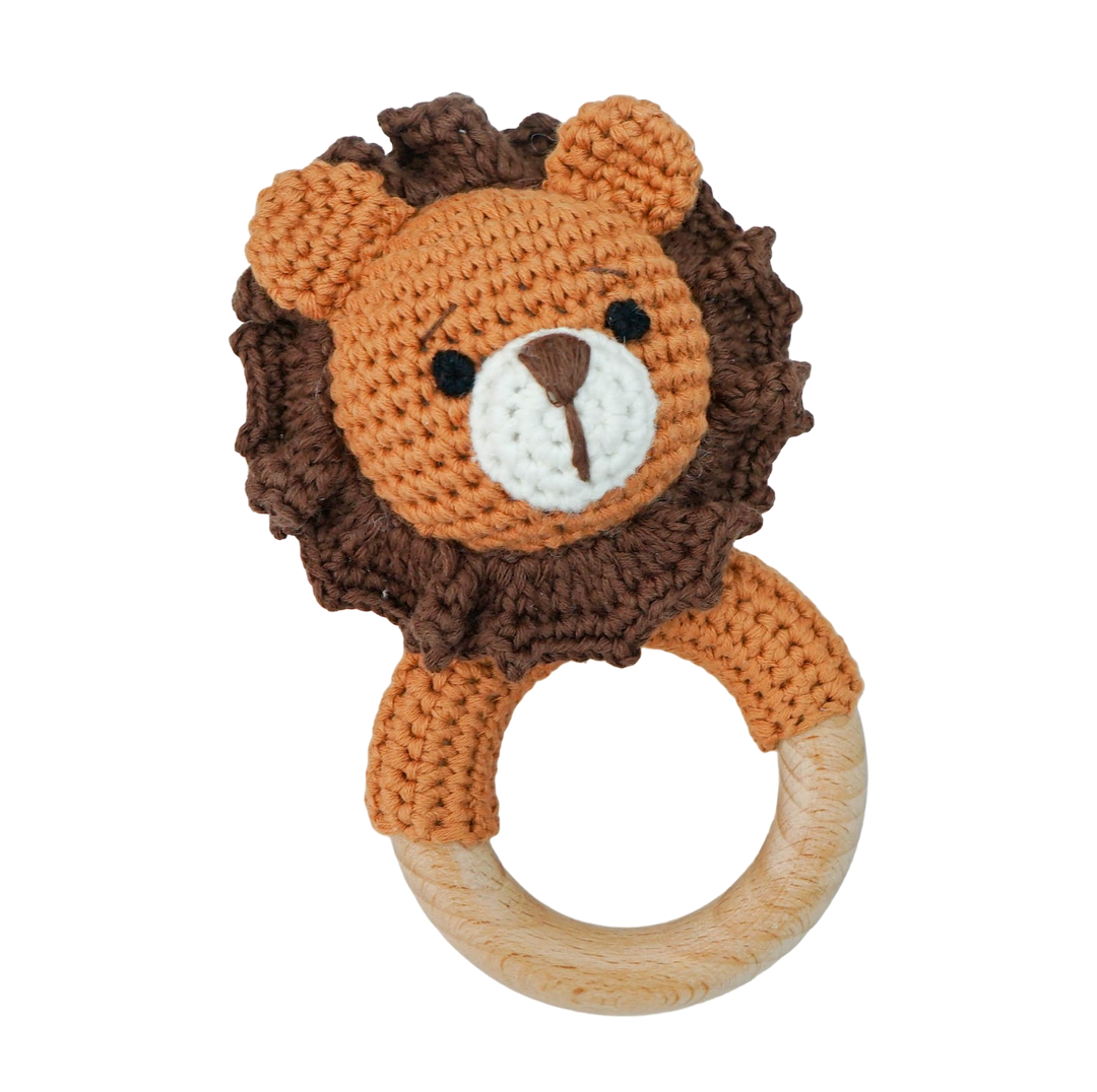 Rattle | Crochet Ring - Roary Lion