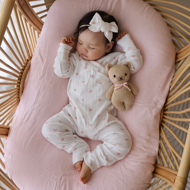 Essential Kimono Romper | Pink Hearts
