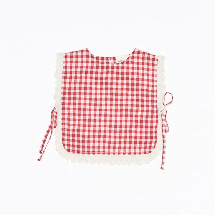 Plum Top - Red White Check
