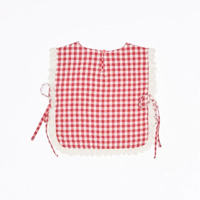 Plum Top - Red White Check