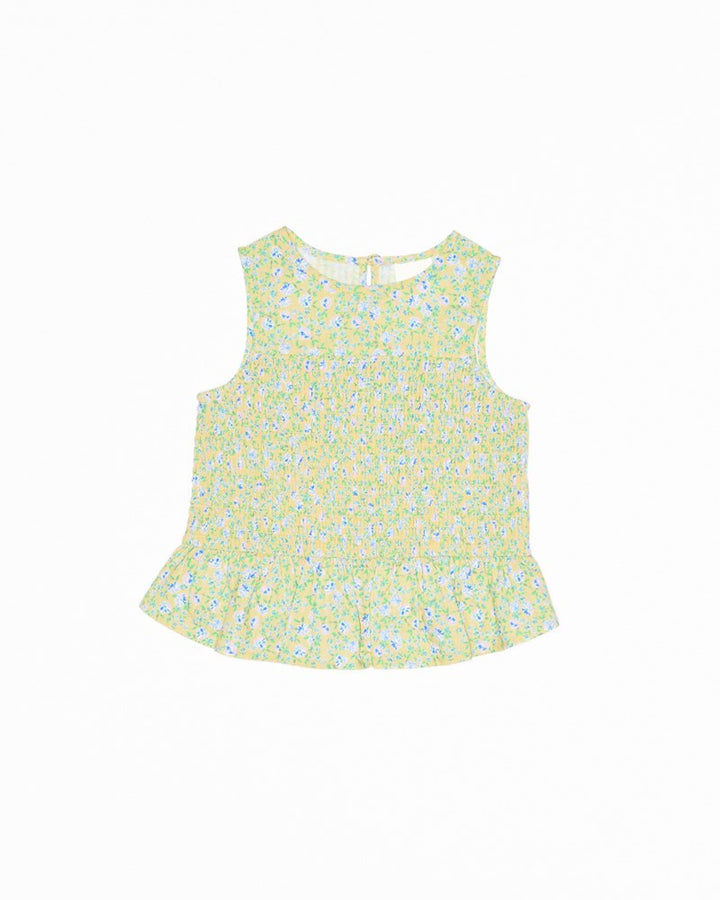 Poppy Top - Ditsy Lemon