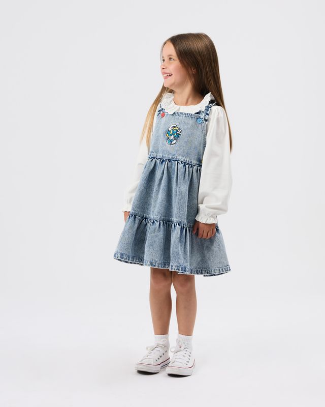 The Smurfette Pinafore Denim Dress