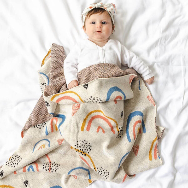 Blanket | Knit - Rosy Rainbow