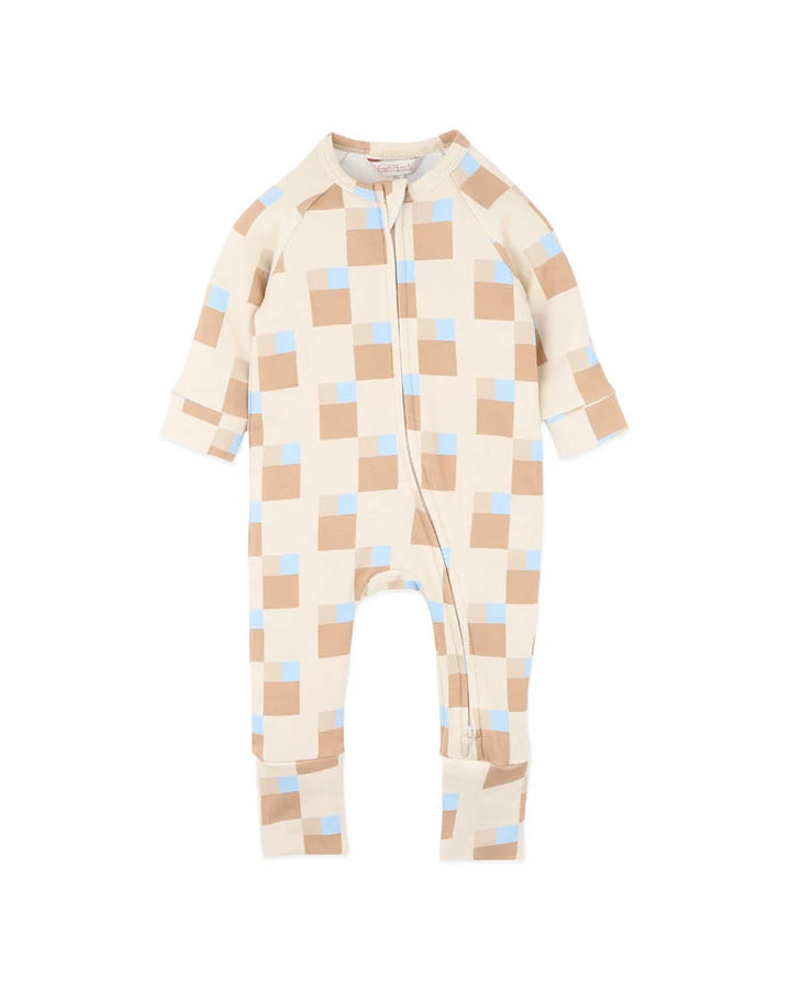 Zipsuit | Organic - Havana Block Print