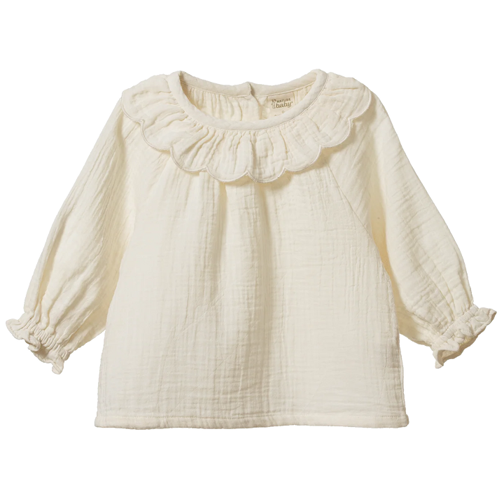 Ruffle Cameron Blouse - Natural