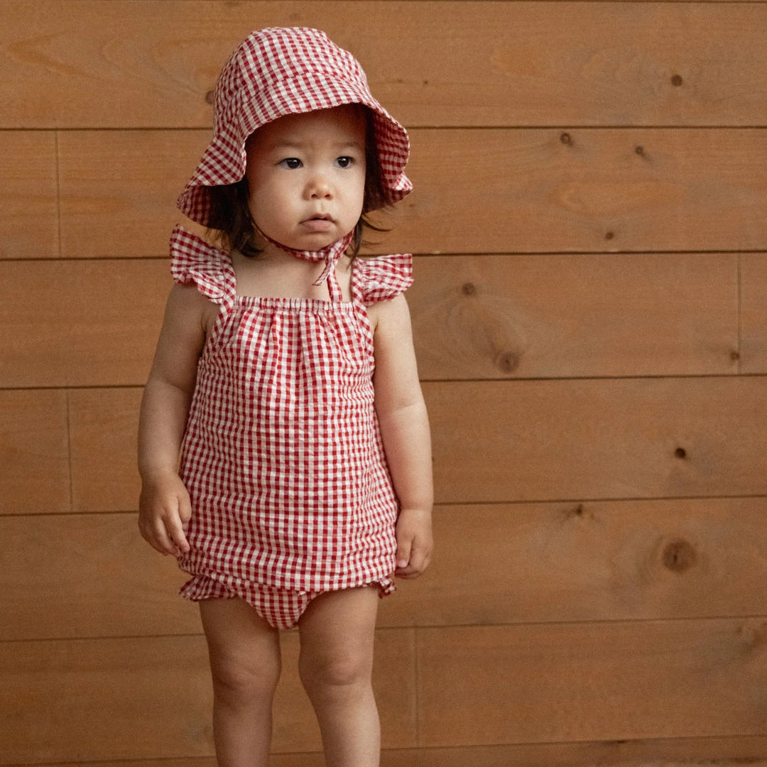 Sun Hat | Red Gingham