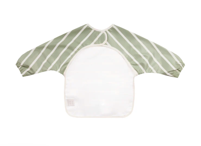 Messy Bib - Sage Stripe