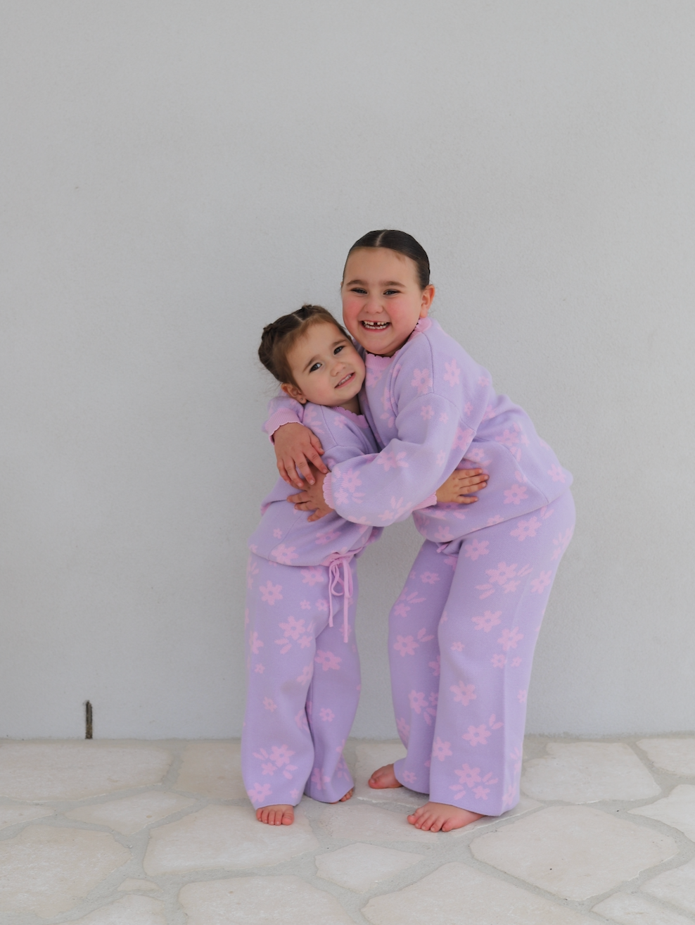 Knit Set | Daisy Pastel Lilac Floral