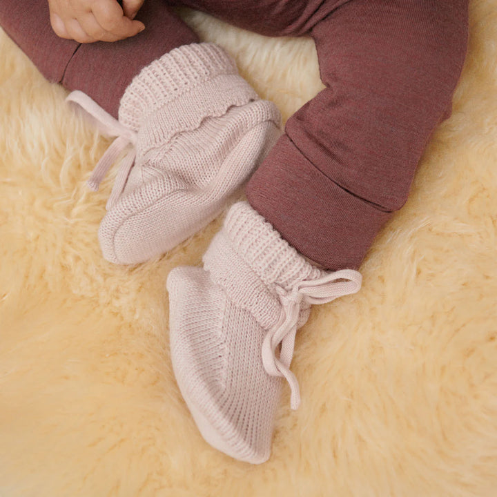 Merino Booties | Teddy - Rose Dust