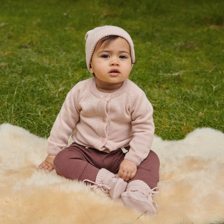 Merino Booties | Teddy - Rose Dust