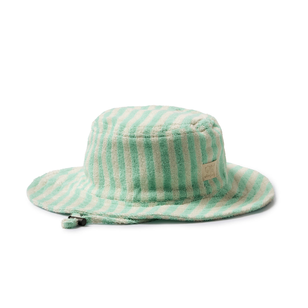 Hat | Organic Terry - Seafoam Stripe