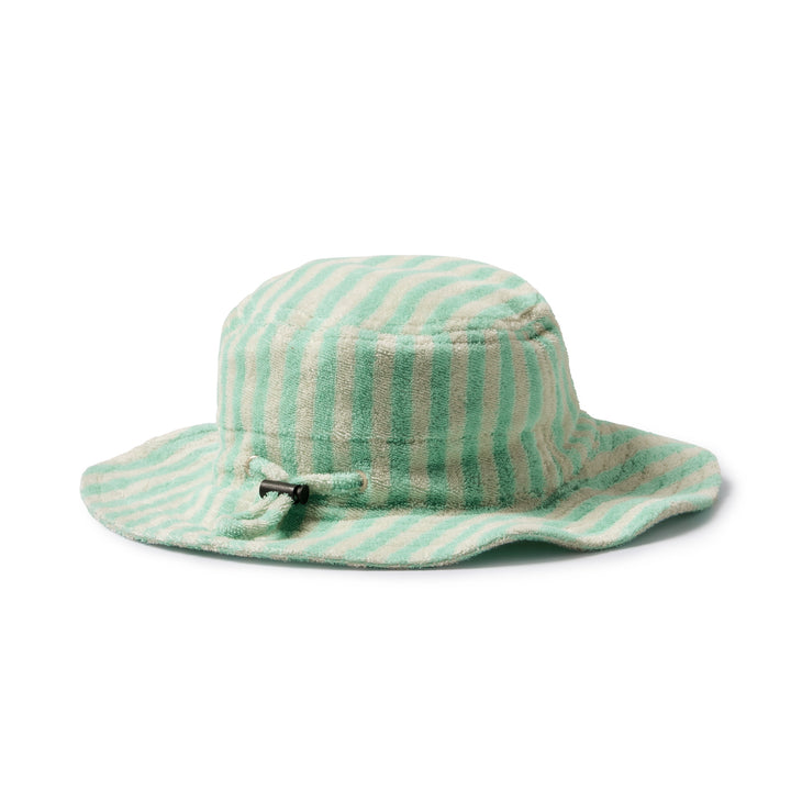 Hat | Organic Terry - Seafoam Stripe