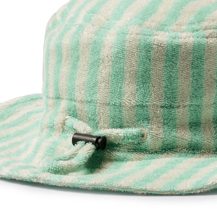 Hat | Organic Terry - Seafoam Stripe