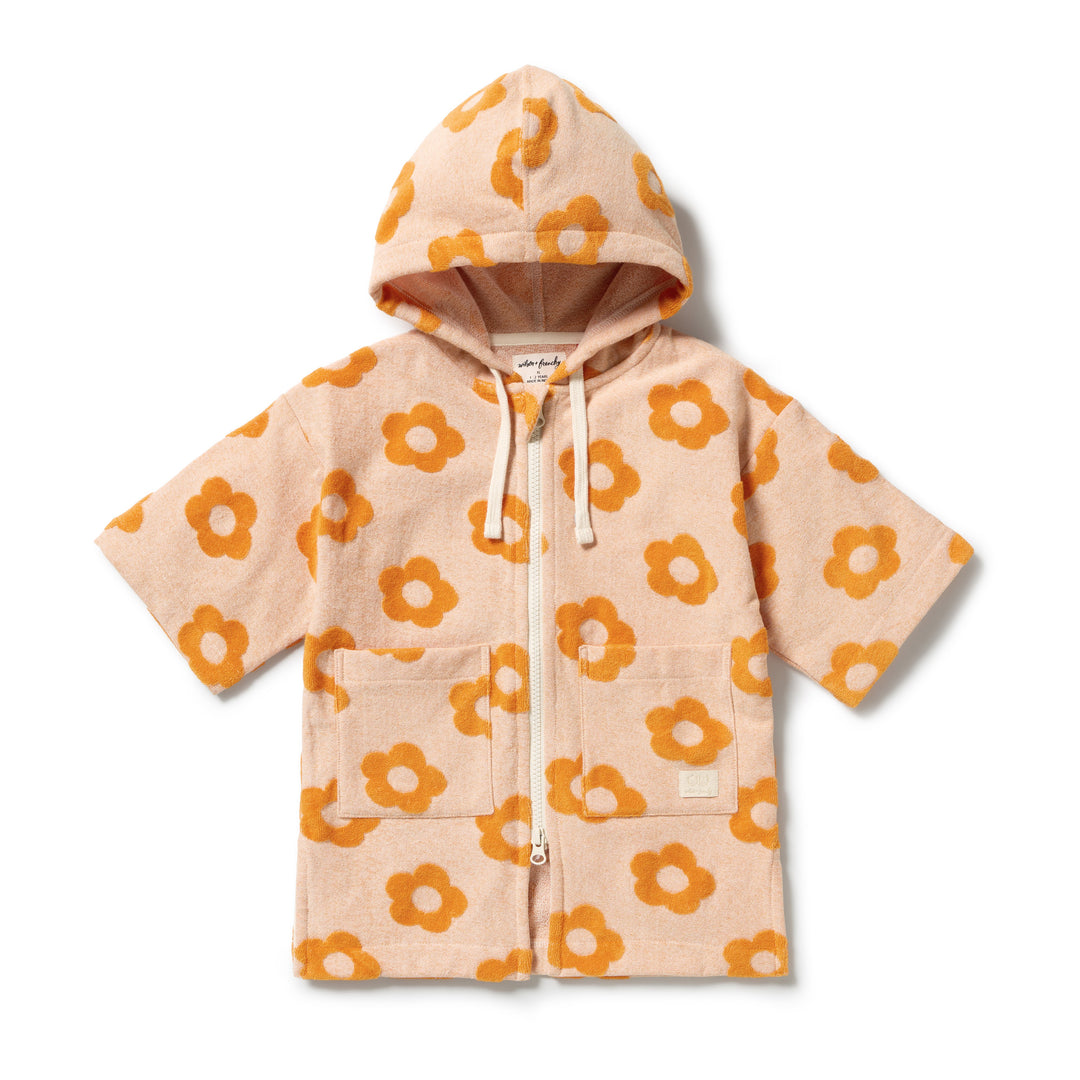 Hooded Towel | Organic Terry - Daisy Glow