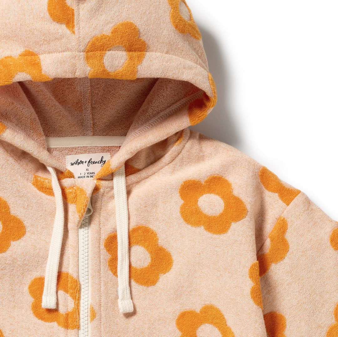 Hooded Towel | Organic Terry - Daisy Glow