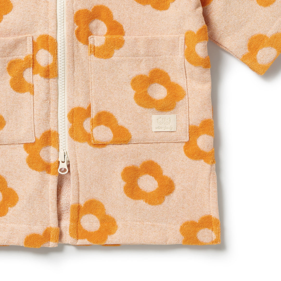 Hooded Towel | Organic Terry - Daisy Glow
