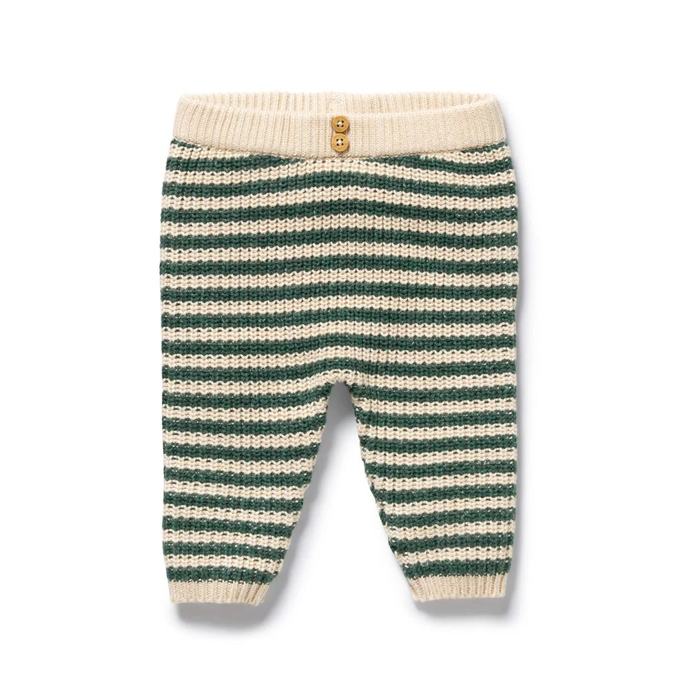 Pant | Organic Knitted - Clover Stripe