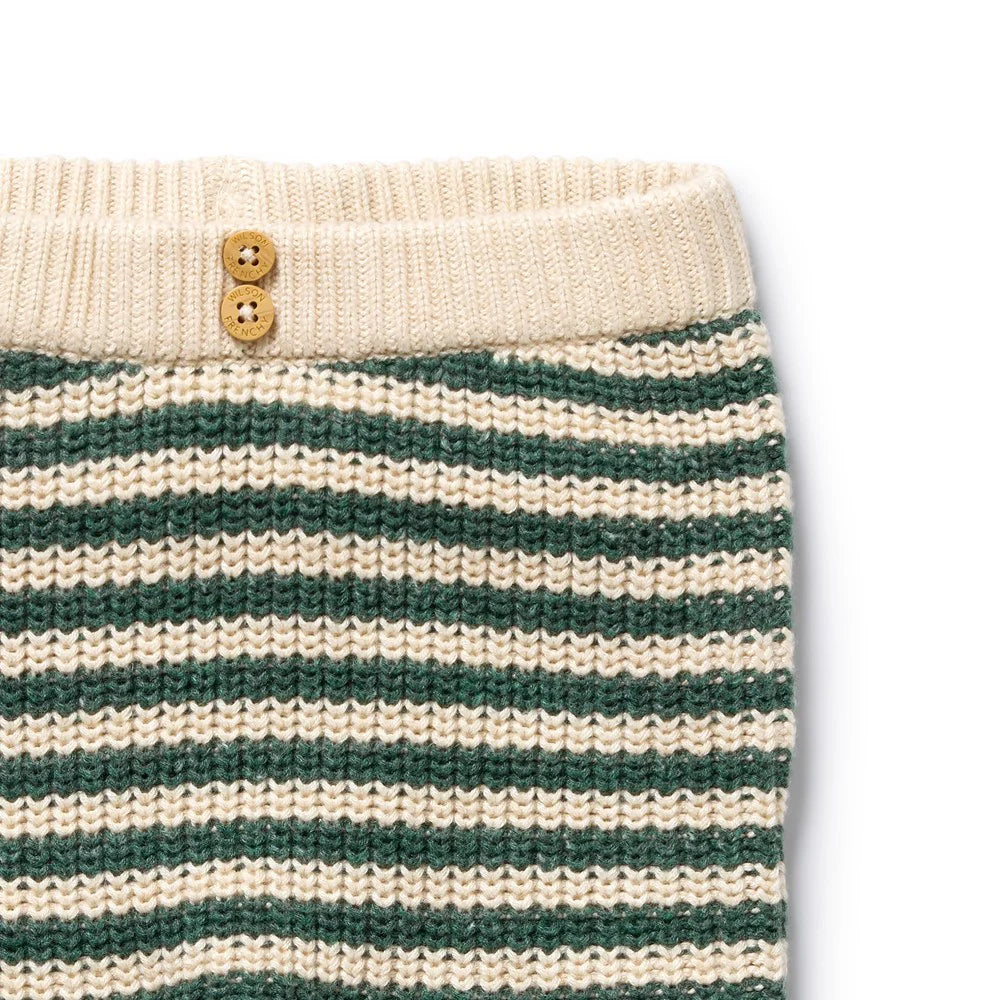 Pant | Organic Knitted - Clover Stripe
