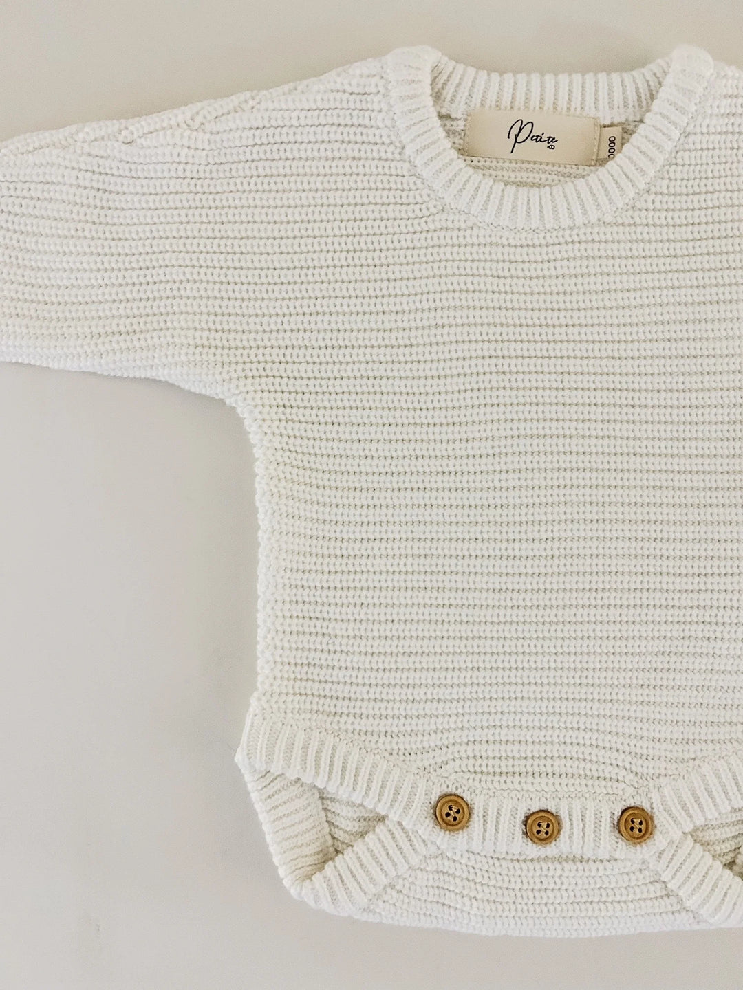 Classic Ribbed Romper - Milk