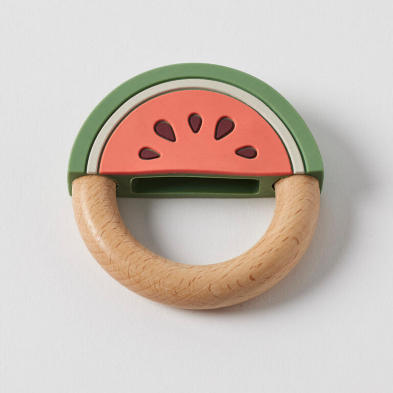 Teether | Watermelon Silicone & Wood