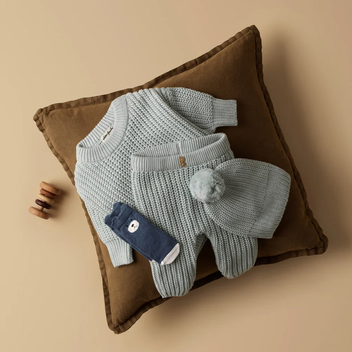 Pant | Organic Knitted - Cloud Blue