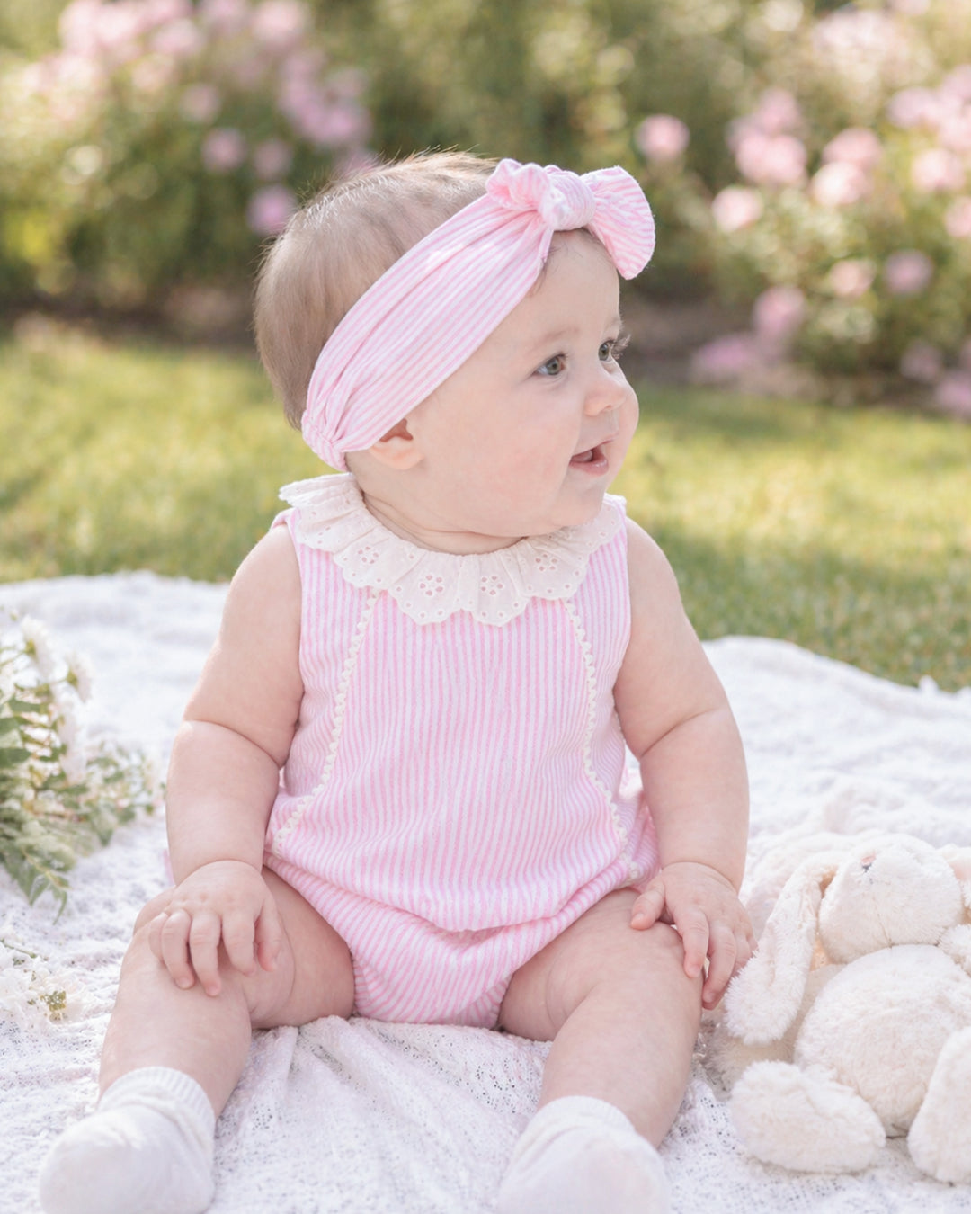 Headband | Willa Stripe - Musk Pink