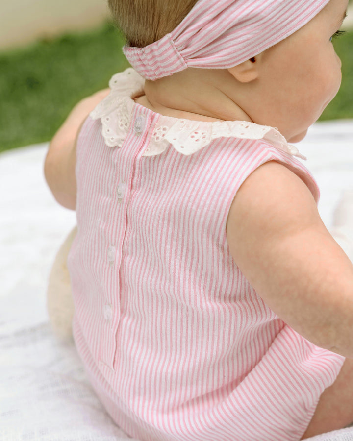 Headband | Willa Stripe - Musk Pink