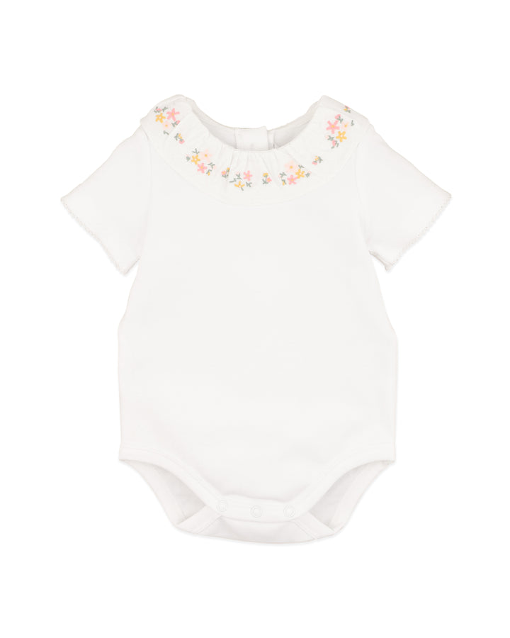 Willa Organic Emb. Collar Bodysuit