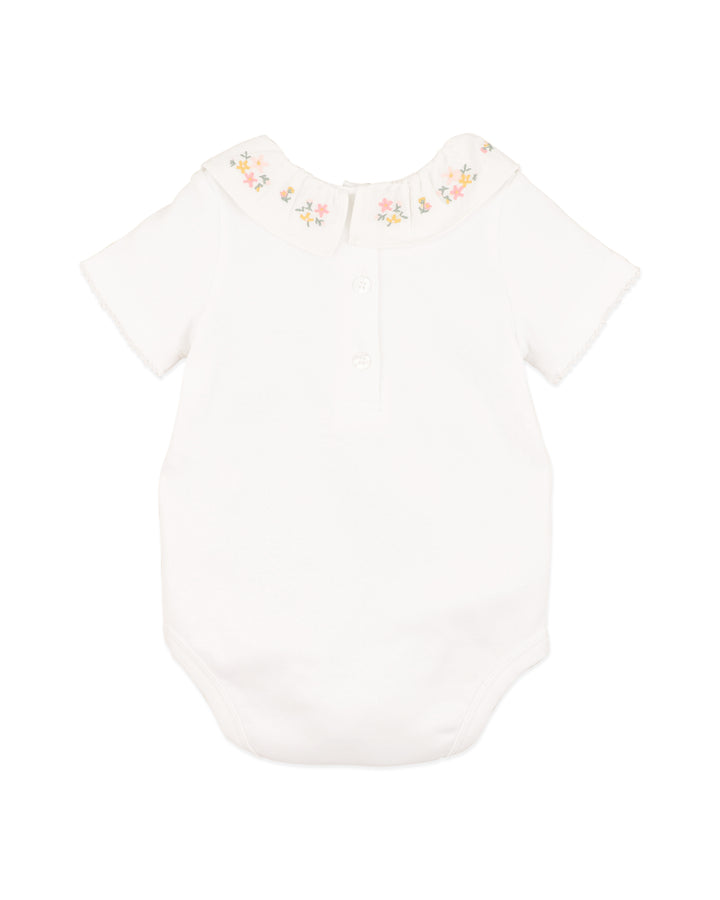 Willa Organic Emb. Collar Bodysuit