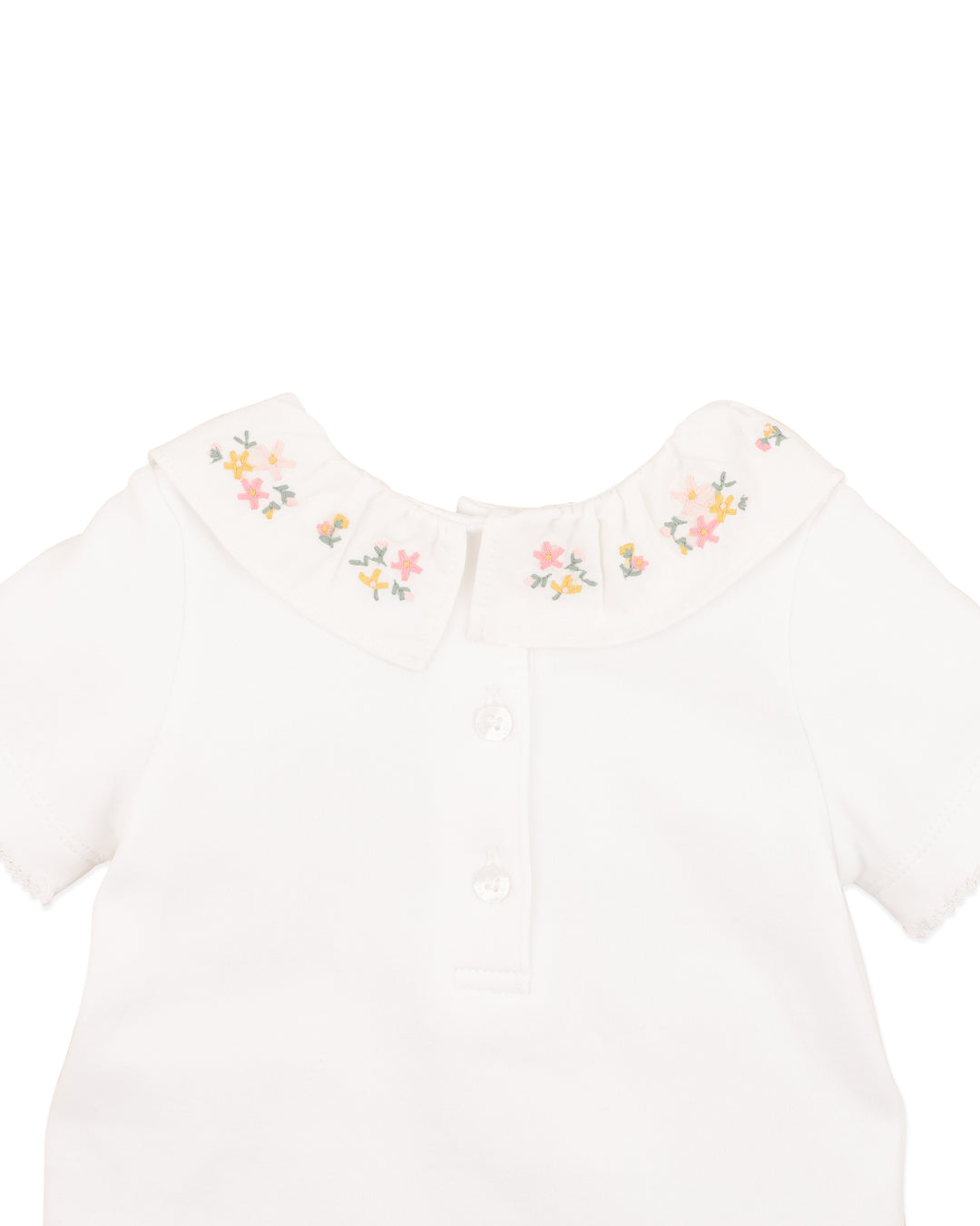 Willa Organic Emb. Collar Bodysuit