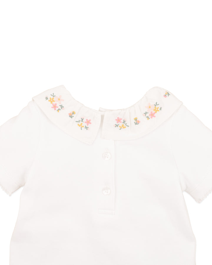 Willa Organic Emb. Collar Bodysuit