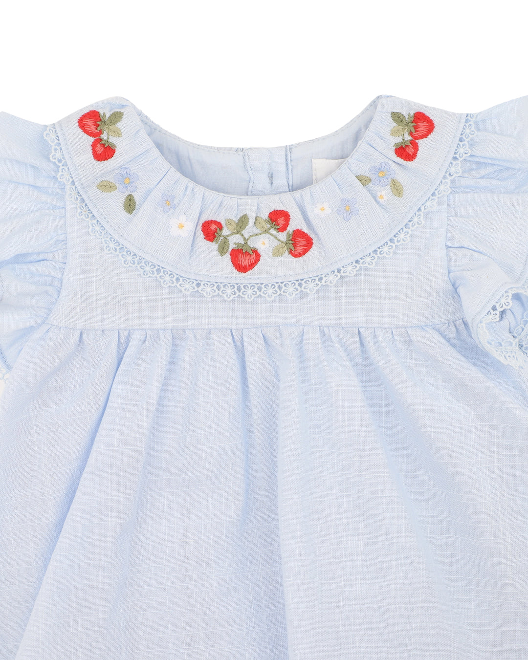 Organic Bodysuit | Emb. Overlay - Poppy Bluebell