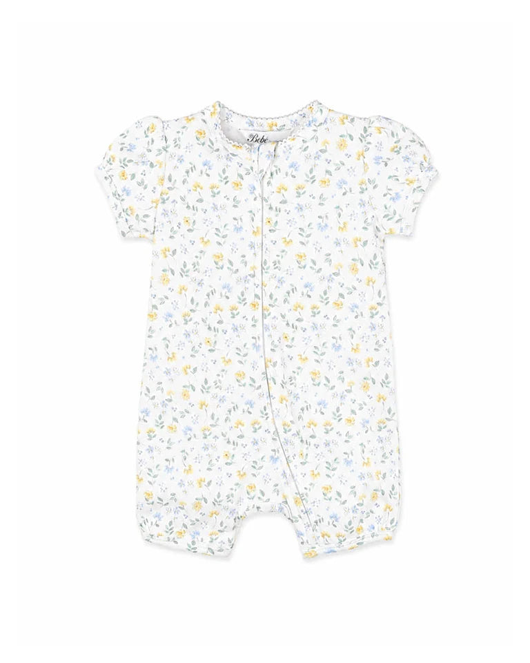 Libby Organic Ss Zip Romper