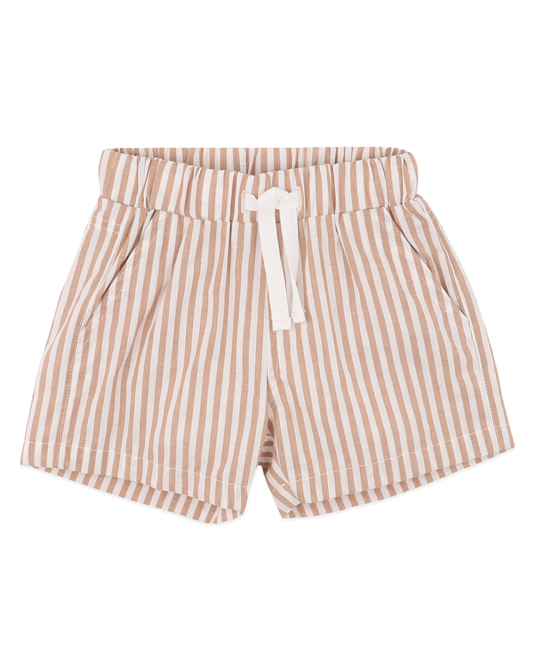 Brady Woven Shorts | Caramel Stripe