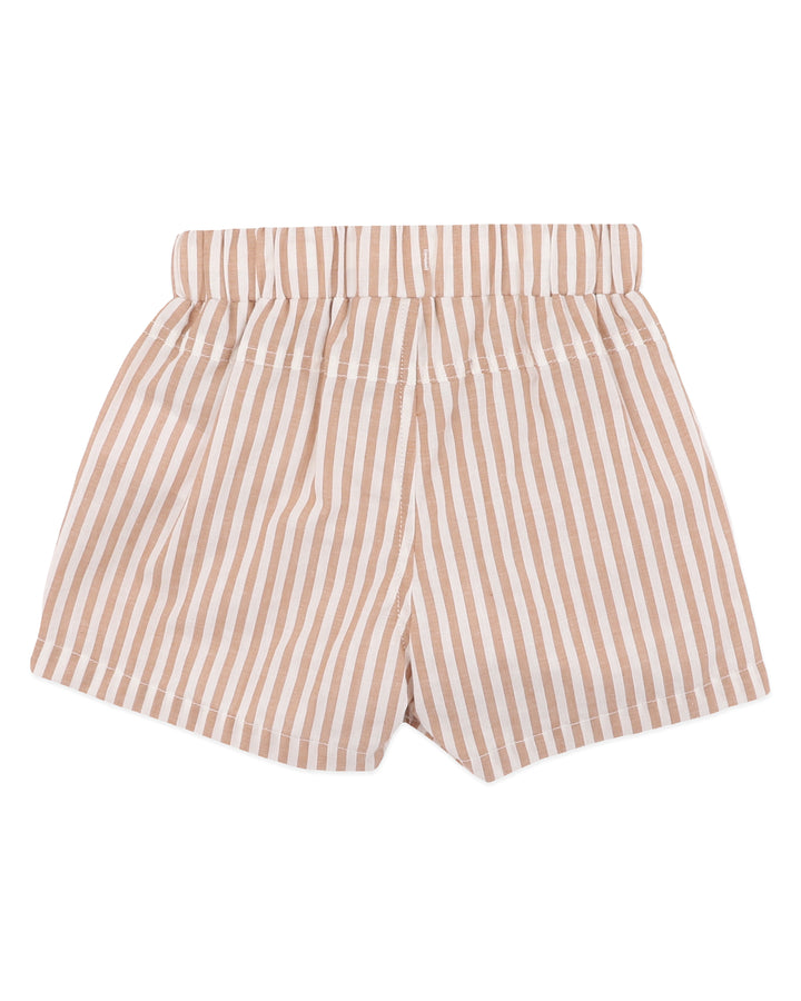 Brady Woven Shorts | Caramel Stripe